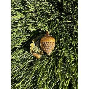 2002 Estee Lauder Jay Strongwater Solid Perfume Compact "Glistening Acorn" MIBB